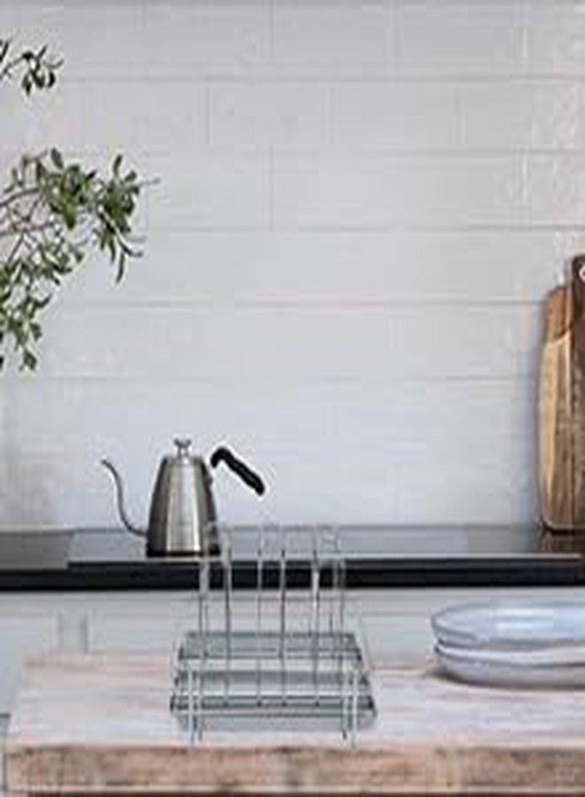 LEVON Stainless Steel Glass Countertop Tiered Shelf Stand for 6 and 9 Glass/Glass Holder for Kitchen/Dining Table Glass Stand (9 Rack) - Image 4